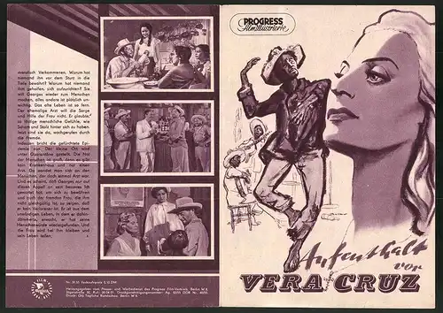 Filmprogramm PFI Nr. 39 /55, Aufenthalt vor Vera Cruz, Victor Manuel Mendoza, Michèle Cordoue, Regie: Yves Allégret