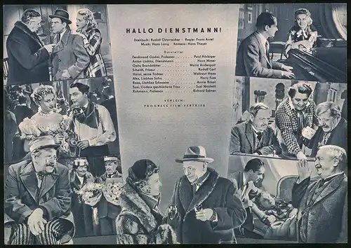 Filmprogramm PFI Nr. 75 /55, Hallo Dienstmann!, Paul Hörbiger, Hans Moser, Regie: Franz Antel