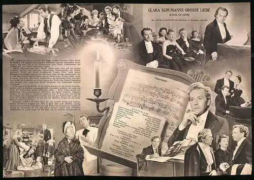 Filmprogramm Filmpost Nr. 318, Clara Schumanns grosse Liebe, Katharine Hepburn, Paul Henreid, Regie: Clarence Brown