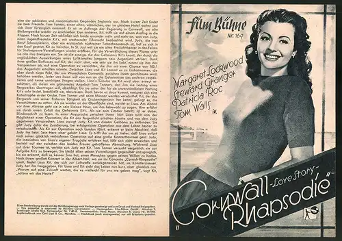 Filmprogramm IFB Nr. 169, Cornwall Rhapsodie, Margaret Lockwood, Stewart Granger, Regie: Leslie Arliss