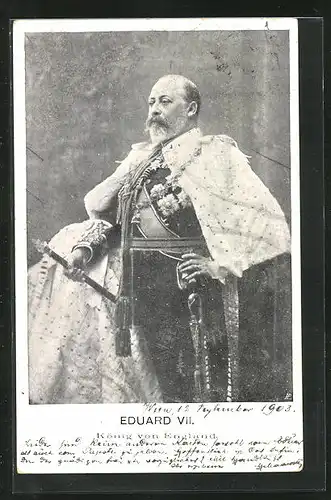AK König Eduard VII. von England in Uniform