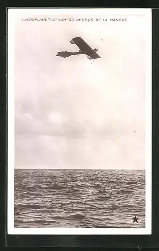 AK L`Aéroplane Latham au dessus de la Manche