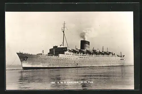 AK Passagierschiff R.M.S. Caronia bei ruhiger See