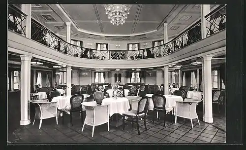 AK Passagierschiff New York der Hamburg-Amerika Linie, Halle der Toristen-Klasse