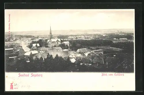 AK Bad Segeberg, Blick vom Kalkberg auf den Ort