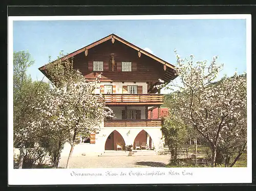 AK Oberammergau, Haus des Christusdarstellers Alois Lang
