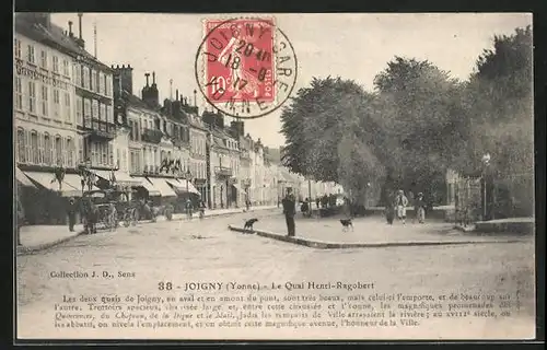 AK Joigny, Le Quai, Henri-Ragobert