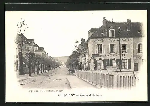 AK Joigny, Avenue de la Gare, Cafe-Restaurant Meunier