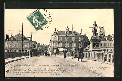 AK Auxerre, Le Pont Paul-Bert et la Rue du Pont