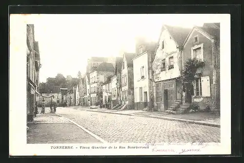 AK Tonnerre, Vieux Quartier de la Rue Bourberault