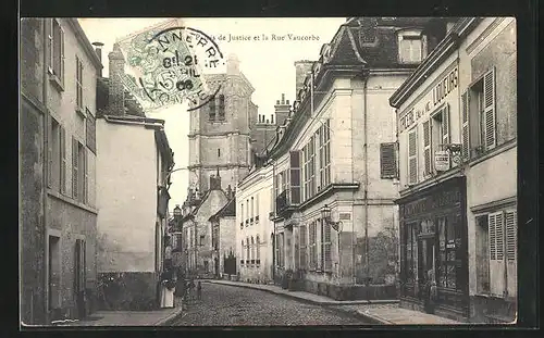 AK Tonnerre, Le Palais de Justice et la Rue Vaucorbe