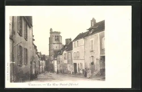 AK Tonnerre, La Rue Saint-Michel