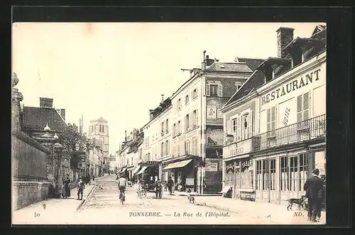 AK Tonnerre, La Rue de l`Hopital