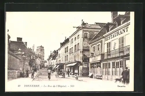 AK Tonnerre, La Rue de l`Hopital