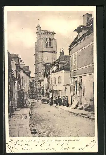 AK Tonnerre, Eglise Notre-Dame-Rue Saint-Michel