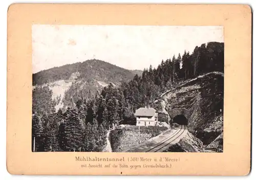 Fotografie Fotograf unbekannt, Ansicht Gremmelsbach, Bahnwärterhaus neben dem Mühlhaltentunnel