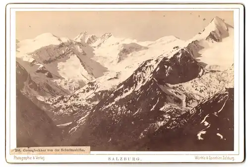 Fotografie Würthle & Spinnhirn, Salzburg, Ansicht Grossglockner, Panorama von der Schmittenhöhe