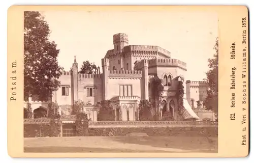 Fotografie Sophus Williams, Berlin, Ansicht Potsdam, Schloss Babelsberg 1878