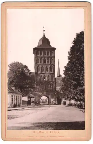 Fotografie J. Nöhring, Lübeck, Ansicht Lübeck, Partie am Burgtor