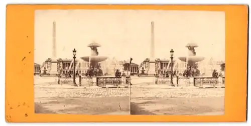 Stereo-Fotografie Fotograf unbekannt, Ansicht Paris, Place de la Concorde