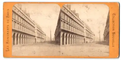 Stereo-Fotografie Fotograf unbekannt, Ansicht Paris, Colonne Vendome im Hintergrund