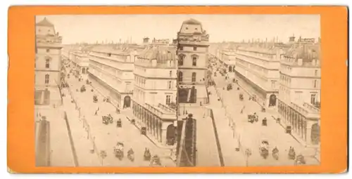 Stereo-Fotografie Fotograf unbekannt, Ansicht Paris, Rue de Rivoli