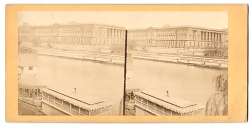 Stereo-Fotografie Fotograf unbekannt, Ansicht Paris, Colonnade du Louvre