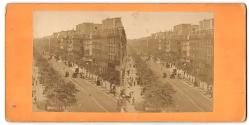 Stereo-Fotografie Fotograf unbekannt, Ansicht Paris, Boulevard de Strasbourg