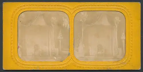 Stereo-Fotografie Fotograf unbekannt, Ansicht Fontainebleau, Thron von Napoleon I.