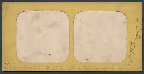 Stereo-Fotografie Fotograf unbekannt, Ansicht Fontainebleau, Thron von Napoleon I.