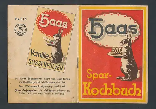 Spar-Kochbuch Haas Vanille-Sossenpulver, 16 Seiten mit verschiedenen Rezepten