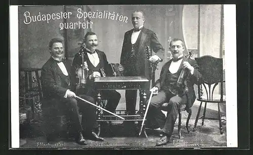 AK Musiker des Budapester Spezialitäten-Quartett