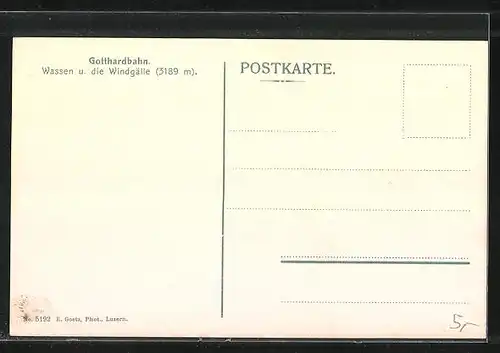 AK Wassen, Ortspartie mit Windgälle