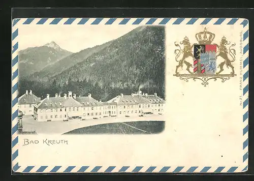 AK Bad Kreuth, Ortspartie und Wappen