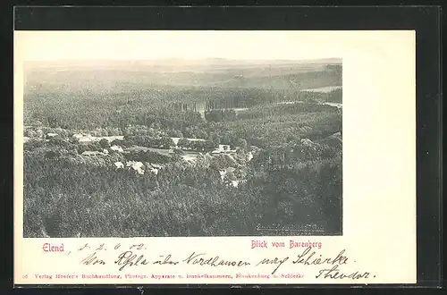 AK Elend, Blick vom Barenberg mit bewaldetem Umland