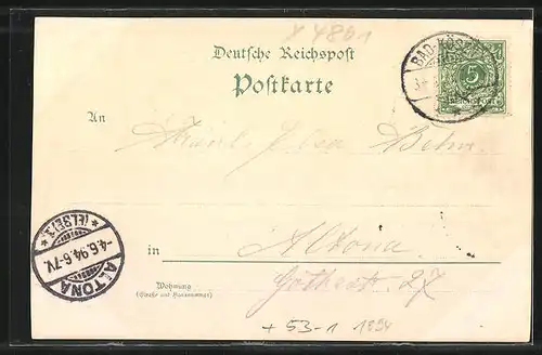 Vorläufer-Lithographie Saaleck, 1894, Ansichten der Rudelsburg, Burghof, Denkmal