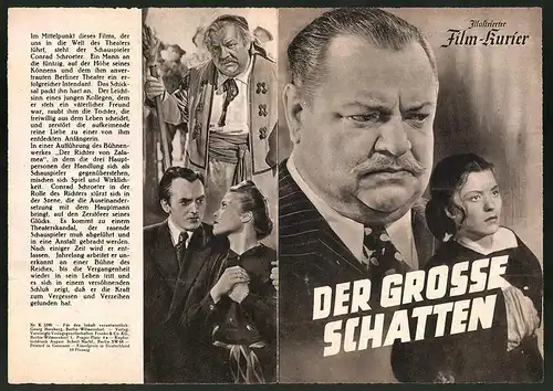 Filmprogramm IFK Nr. 3290, Der grosse Schatten, Heinrich George, Heidemarie Hatheyer, Regie: Paul Verhoeven