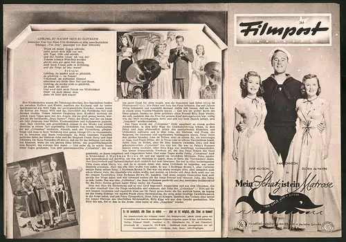 Filmprogramm Filmpost Nr. 264, Mein Schatz ist ein Matrose, Van Johnson, June Allyson, Regie: Richard Thorpe