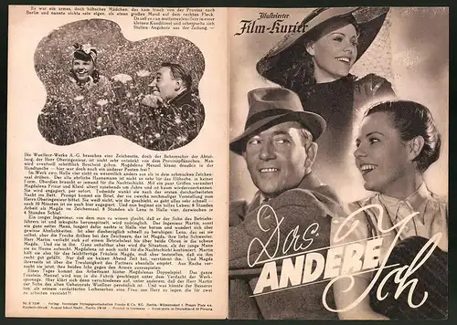 Filmprogramm IFK Nr. 3239, Das Andere Ich, Hilde Krahl, Mathias Wieman, Regie: Wolfgang Liebeneiner