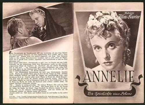 Filmprogramm IFK Nr. 3216, Annelie - Die Geschichte eines Lebens, L. Ullrich, C. L. Diehl, Regie: Josef von Baky
