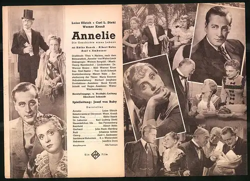 Filmprogramm IFK Nr. 3216, Annelie - Die Geschichte eines Lebens, L. Ullrich, C. L. Diehl, Regie: Josef von Baky