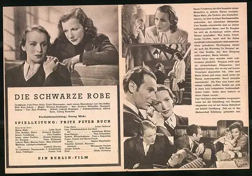 Filmprogramm IFK Nr. 3367, Die schwarze Robe, Lotte Koch, Richard Häussler, Regie: Fritz Peter Buch