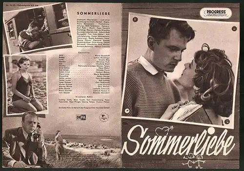 Filmprogramm PFI Nr. 18 /55, Sommerliebe, Maria Buschhoff, Lothar Blumhagn, Regie: Franz Barrenstein