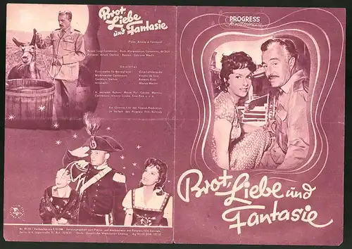 Filmprogramm PFI Nr. 79 /55, Brot, Liebe und Fantasie, Gina Lollobrigida, Vittorio de Sica, Regie: Luigi Comencini