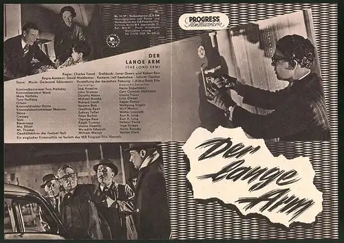 Filmprogramm PFI Nr. 14 /57, Der lange Arm, Jack Hawkins, John Stratton, Regie: Charles Frend
