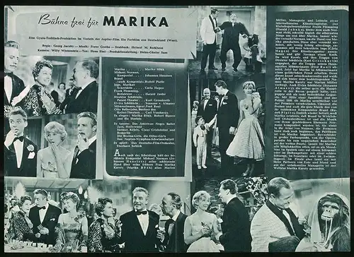 Filmprogramm DNF Nr. 938, Bühne frei für Marika, Marika Rökk, Johannes Heesters, Regie: Georg Jacoby