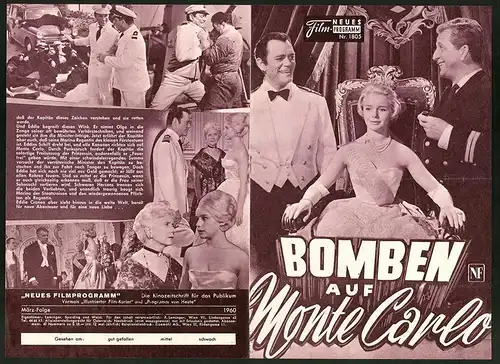 Filmprogramm DNF Nr. 1805, Bomben auf Monte Carlo, Marion Michael, Eddie Constantine, Regie: Georg Jacoby