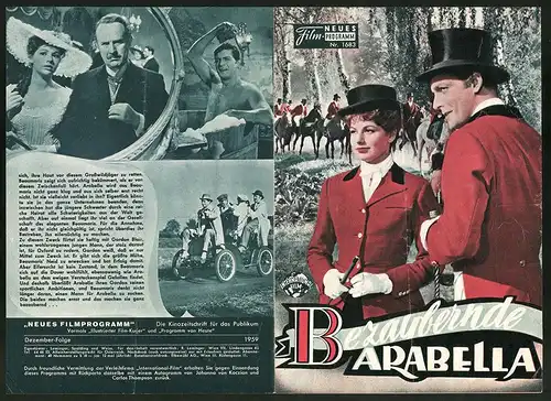 Filmprogramm DNF Nr. 1683, Bezaubernde Arabella, Johanna von Koczian, Carlos Thompson, Regie: Axel von Ambesser