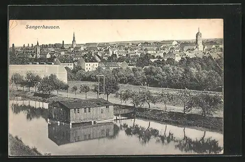 AK Sangerhausen, Ort aus der Vogelschau
