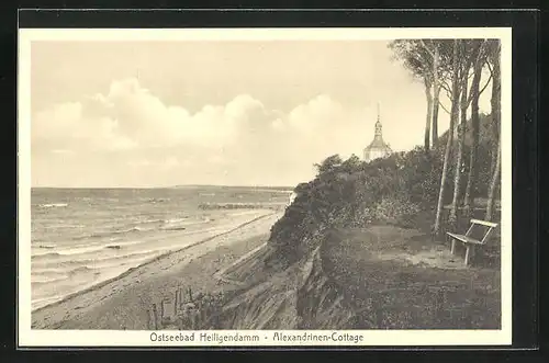 AK Heiligendamm, Blick auf die Alexandrinen Cottage